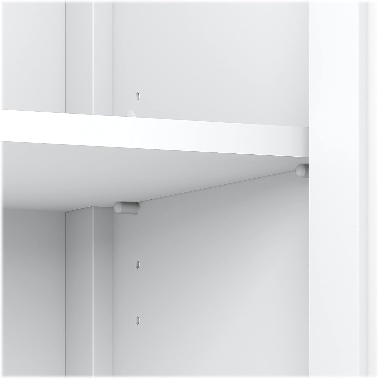 Bush Furniture Mayfield 30, armario de almacenamiento con 2 estantes, blanco purogris Shiplap (MAS131GW2-03)
