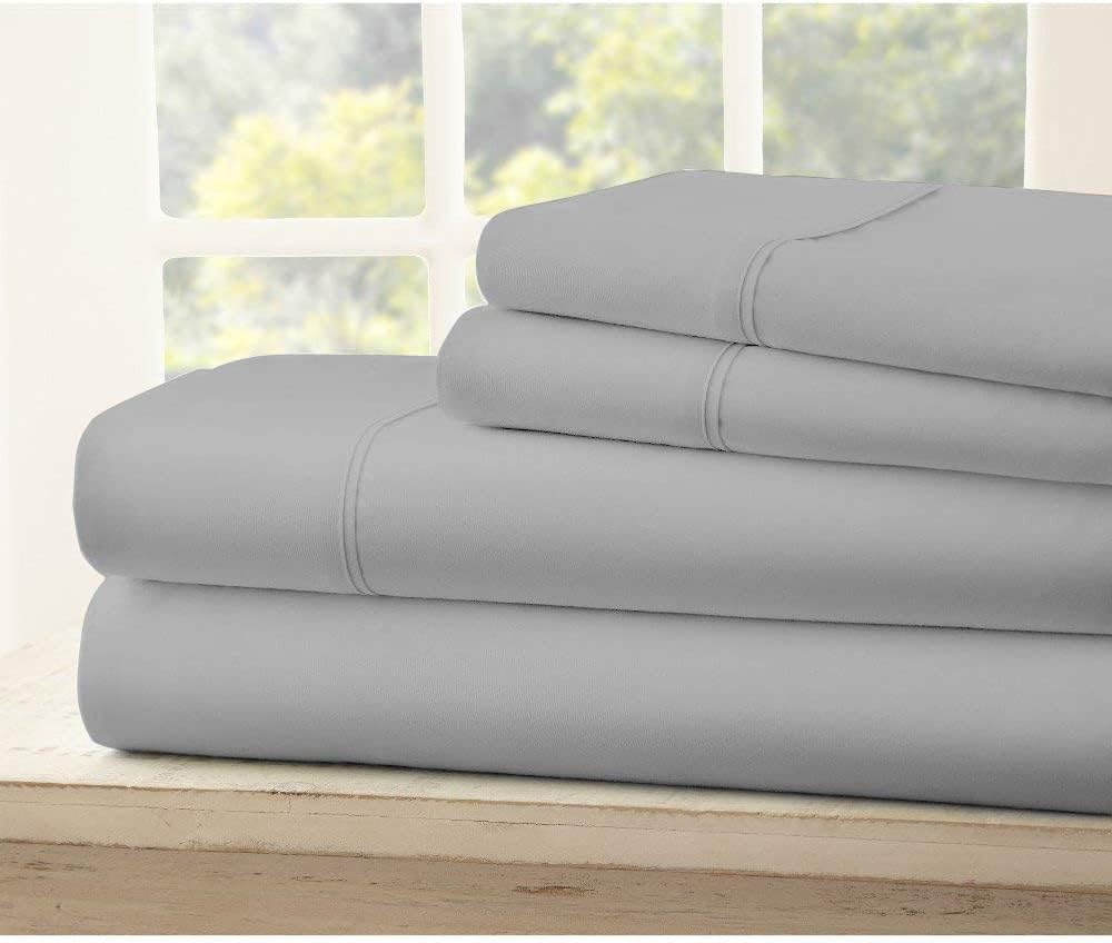 Juego de sábanas de 4 piezas, 100% algodón, 800 hilos, lujosas, para cama de agua con bolsillo profundo de 15 pulgadas, tamaño súper individual,