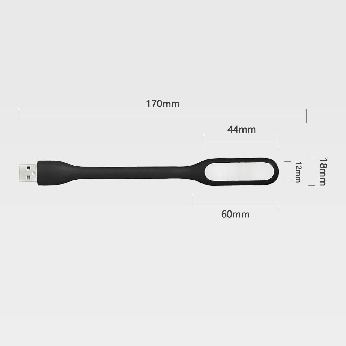 Lámpara de luz LED USB para banco de energía, mini luz nocturna portátil para el cuidado de los ojos con brazo flexible, lámparas de lectura USB de