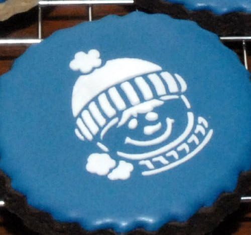 Designer Stencils Juego de plantillas de galletas de vacaciones caprichosas, (muñeco de nieve, reno, Santa), Beigesemitransparente
