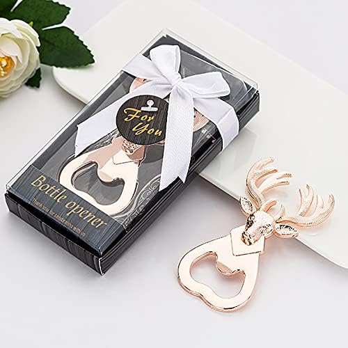 Abrebotellas con forma de cabeza de ciervo para refrescos, cerveza, abridor de botellas, barra de cocina, regalo para boda, Navidad, cumpleaños (oro