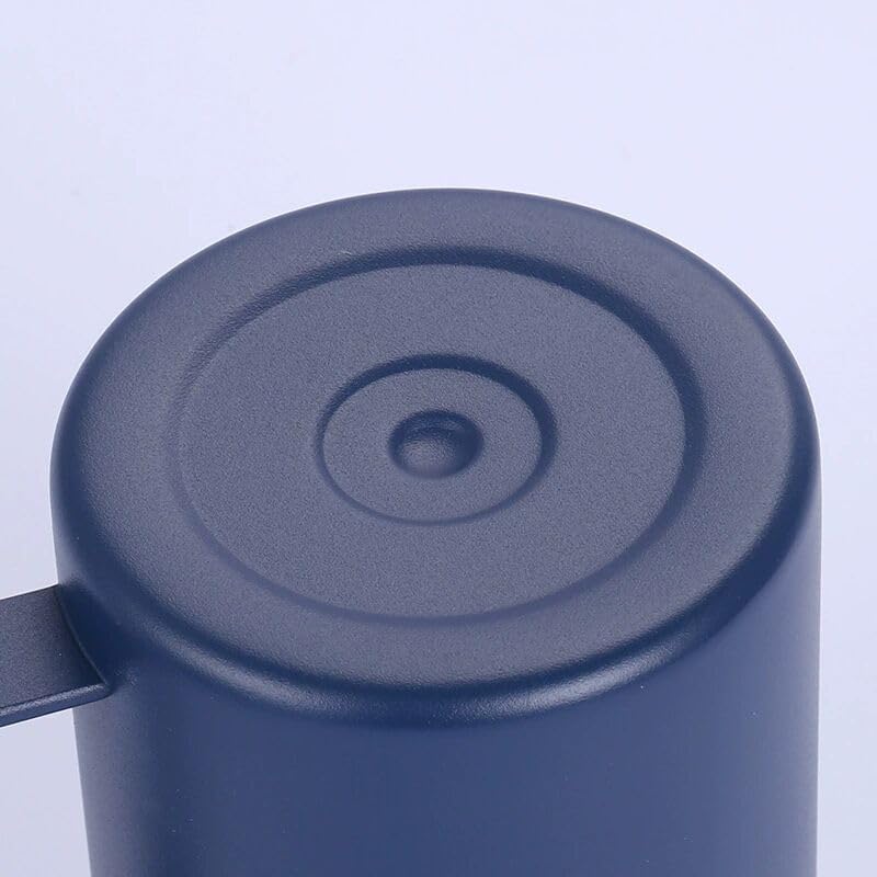 Gteller Taza de café de 12 onzas con asa, vaso de acero inoxidable de doble pared aislado Lowball que mantiene el calor y el frío (azul marino)