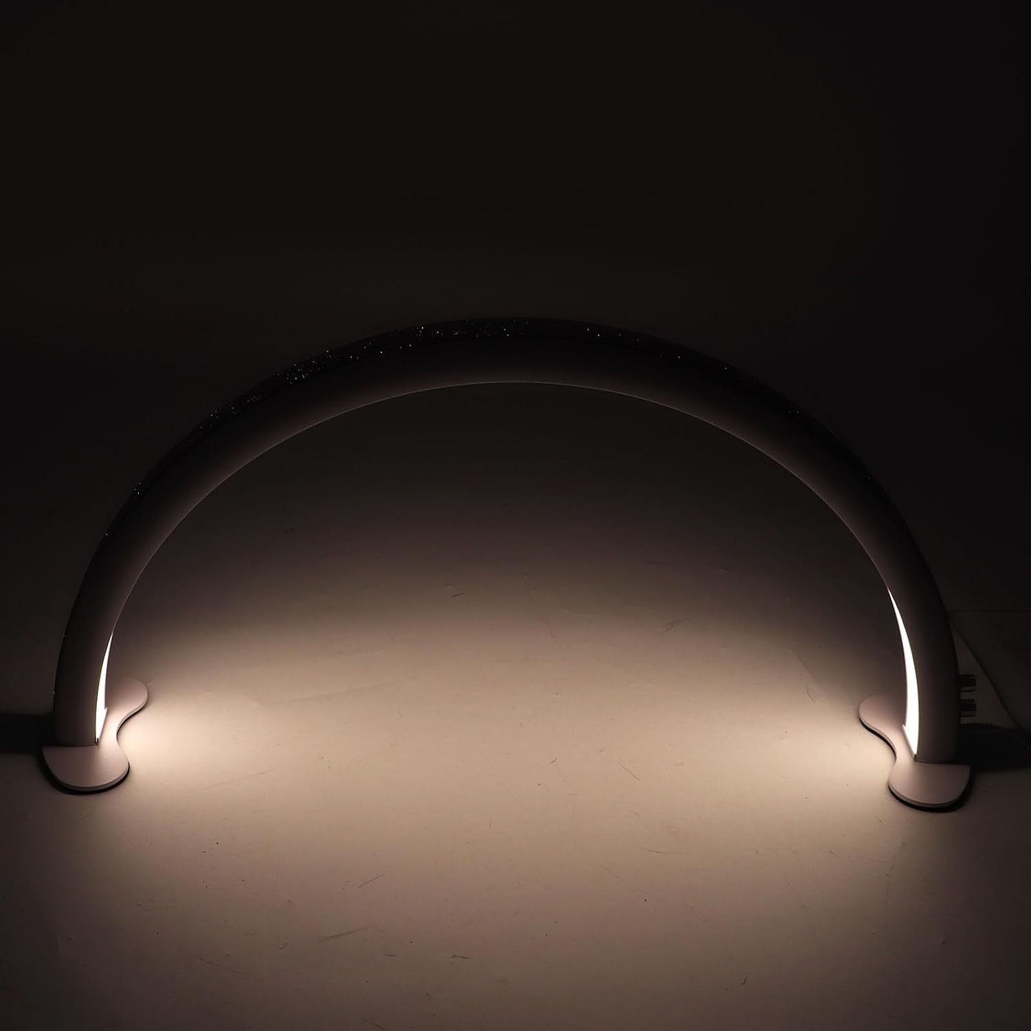 Luz LED de media luna de atenuación continua de 40 W de 28 pulgadas para escritorio de uñas, extensión de pestañas, cuidado de la piel con
