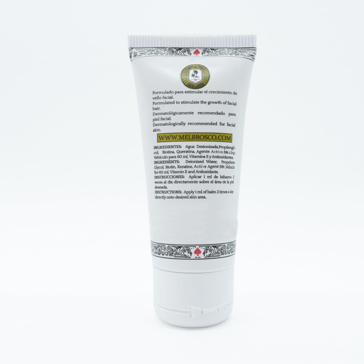 MEL BROS CO Bálsamo para Cultivar Barba y Bigote 2oz – Biotina y Queratina