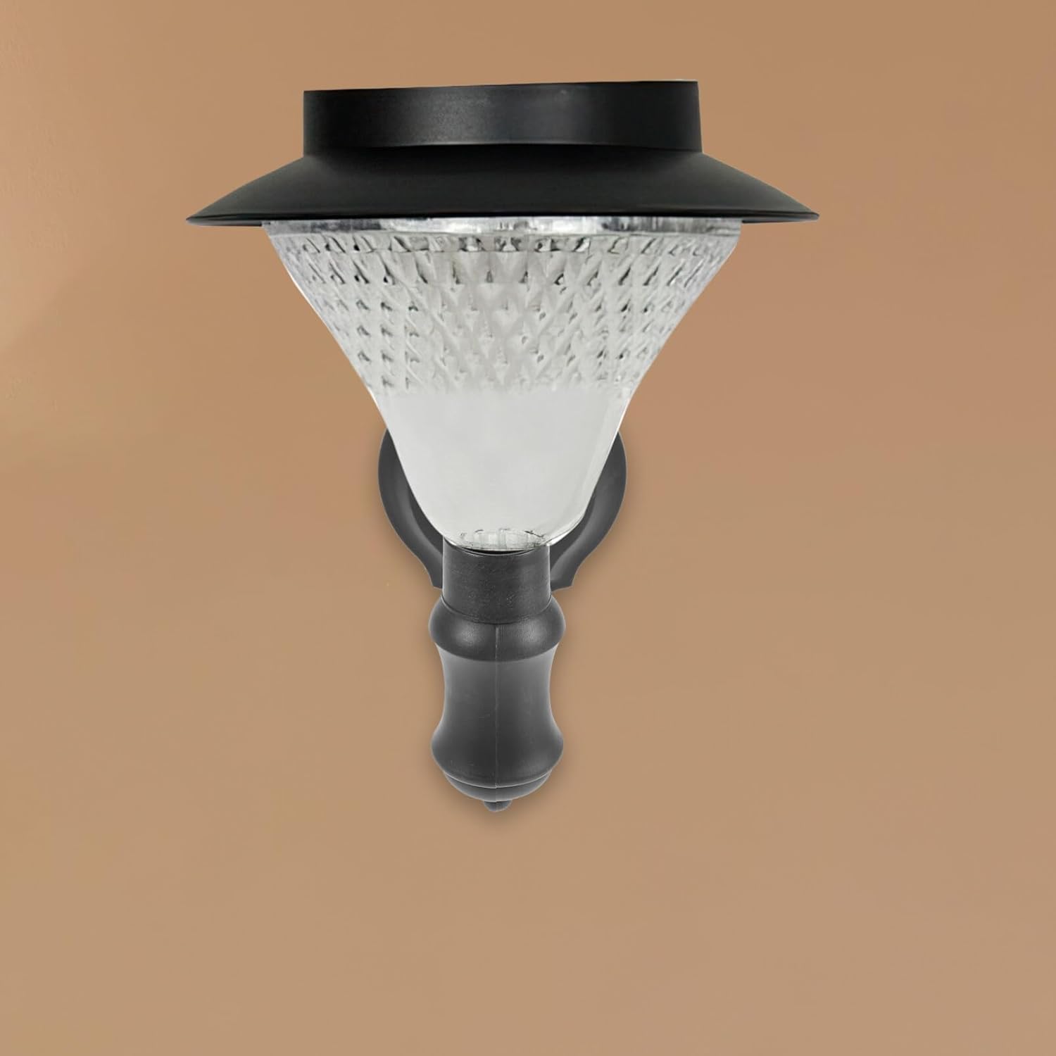 Uonlytech 2 unids luces solares de plástico antorcha accesorios al aire libre reemplazo soporte de pared de plástico base de montaje en pared para