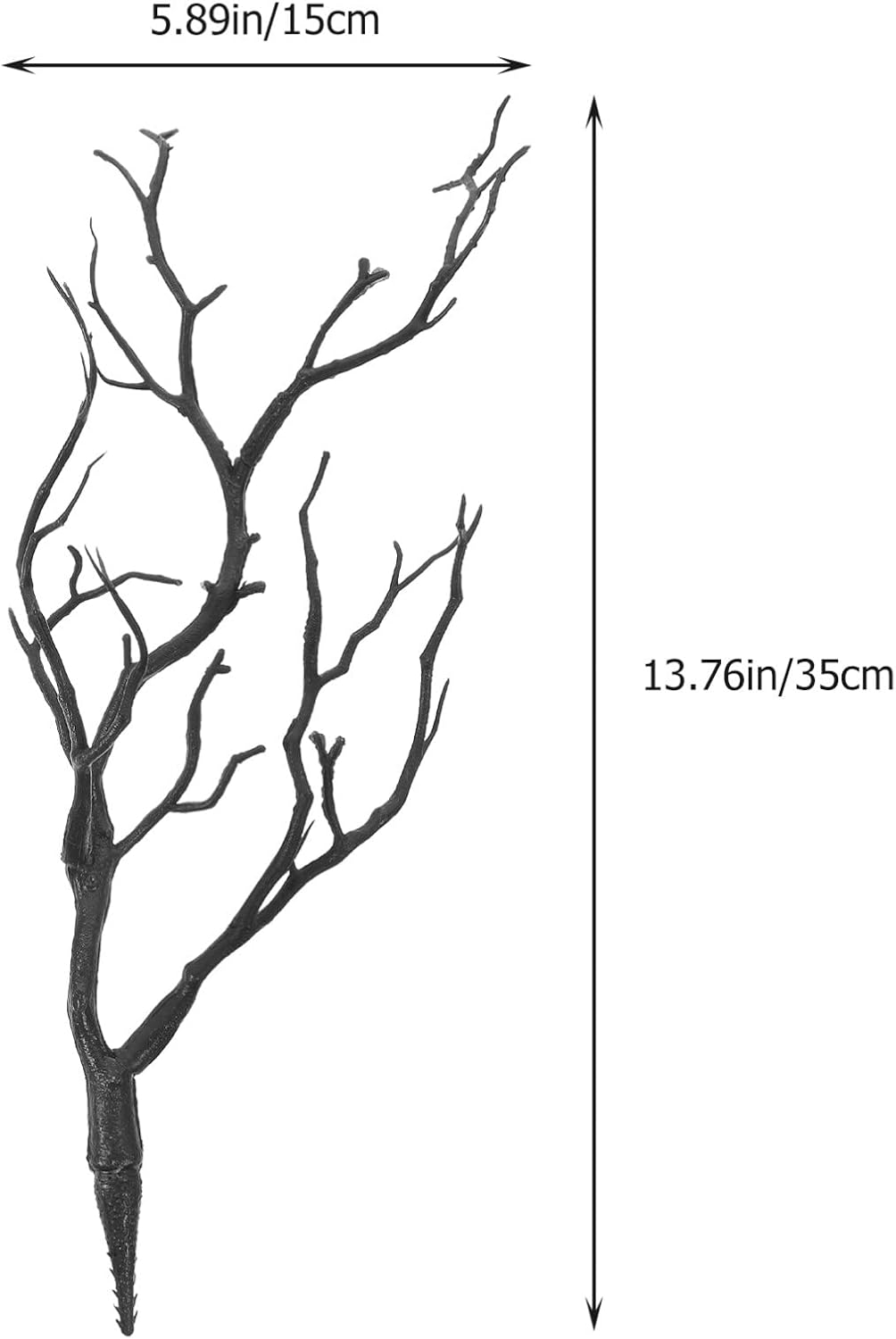 VICASKY 4 ramas de árbol secas de cuernos artificiales, ramas de asterna de bruja artística, ramas decorativas de plástico de simulación, ramas
