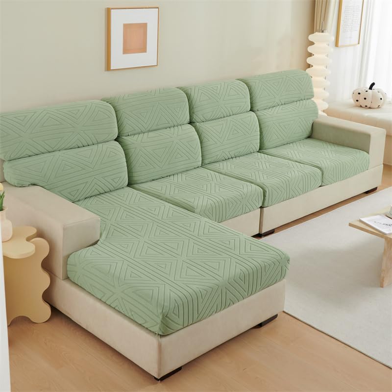 INFLAG Fundas de sofá en forma de L, fundas de sofá mágicas, funda de sofá chaise lounge, funda elástica con banda elástica, protector de muebles