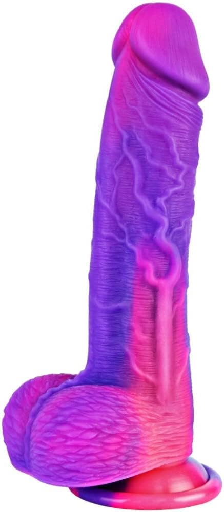 Consolador grande de silicona realista de 8.6 pulgadas, juguete sexual para adultos, ventosa fuerte, juego manos libres, consolador anal realista