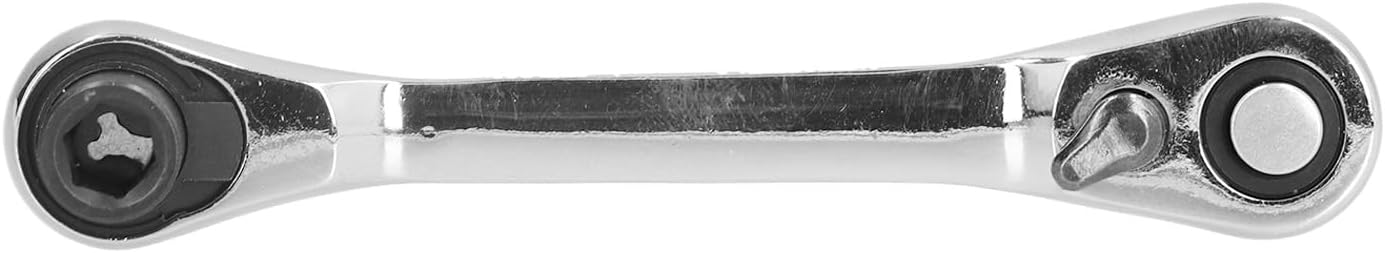 Mini llave de trinquete de doble cabeza, llaves ajustables, llave de 14 de pulgada 72 dientes y destornillador destornillador llave de trinquete de