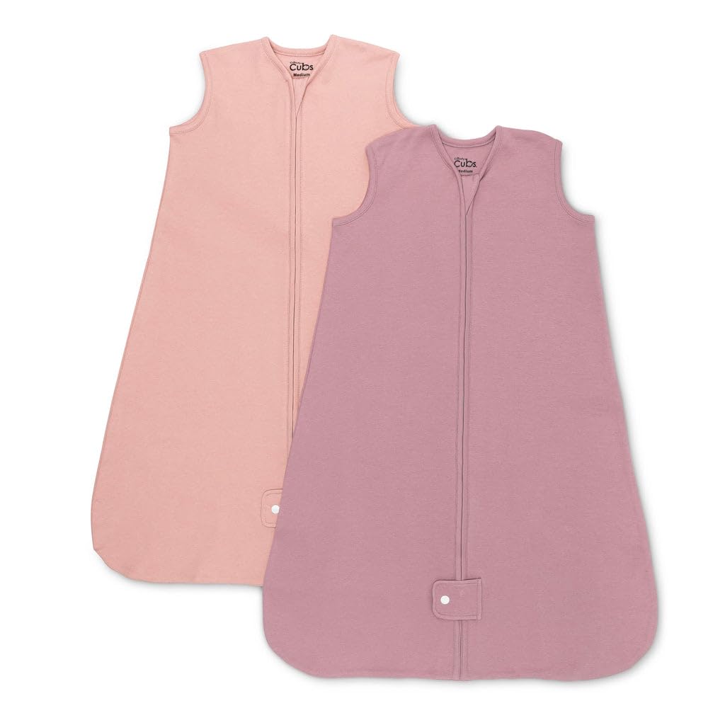 Comfy Cubs Saco de dormir, saco para bebé, paquete de 2, manta transpirable para recién nacidos y niños pequeños, mameluco lindo y cómodo, suave de