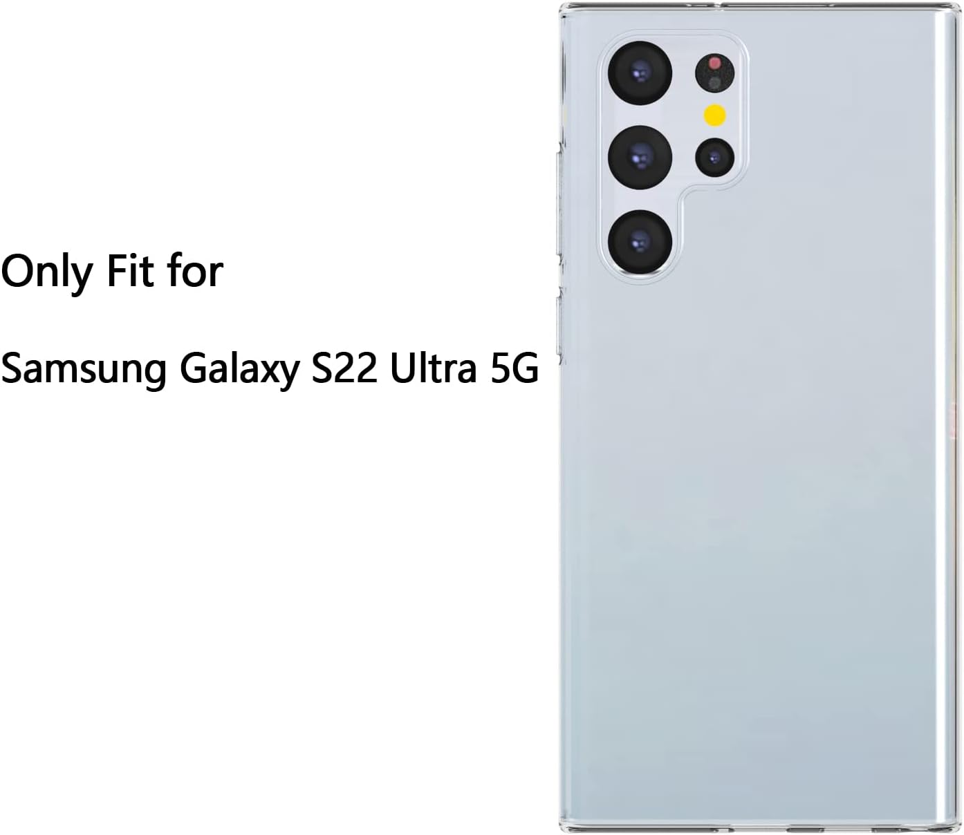 Funda transparente para Galaxy S22 Ultra 5G, delgada, de silicona suave, flexible, a prueba de golpes, antiarañazos, funda protectora para Samsung