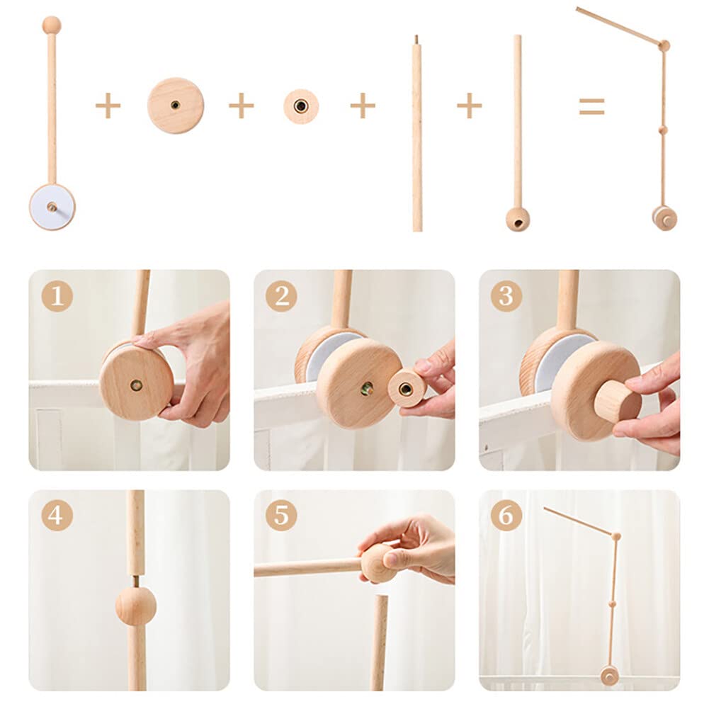 Caja de música móvil para bebés, decoración eléctrica con pilas de imitación de madera de la textura de madera de la caja de música