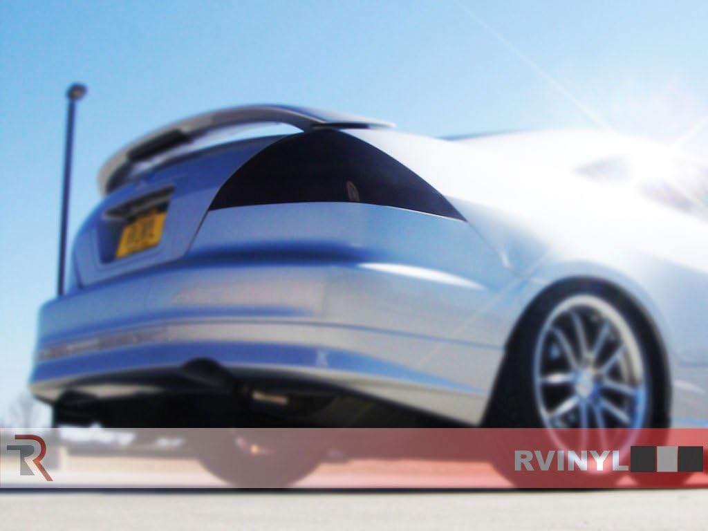 Rvinyl Cubiertas de tinte de luz trasera compatibles con Mercedes-Benz Clase S 2007-2009 – humo opaco