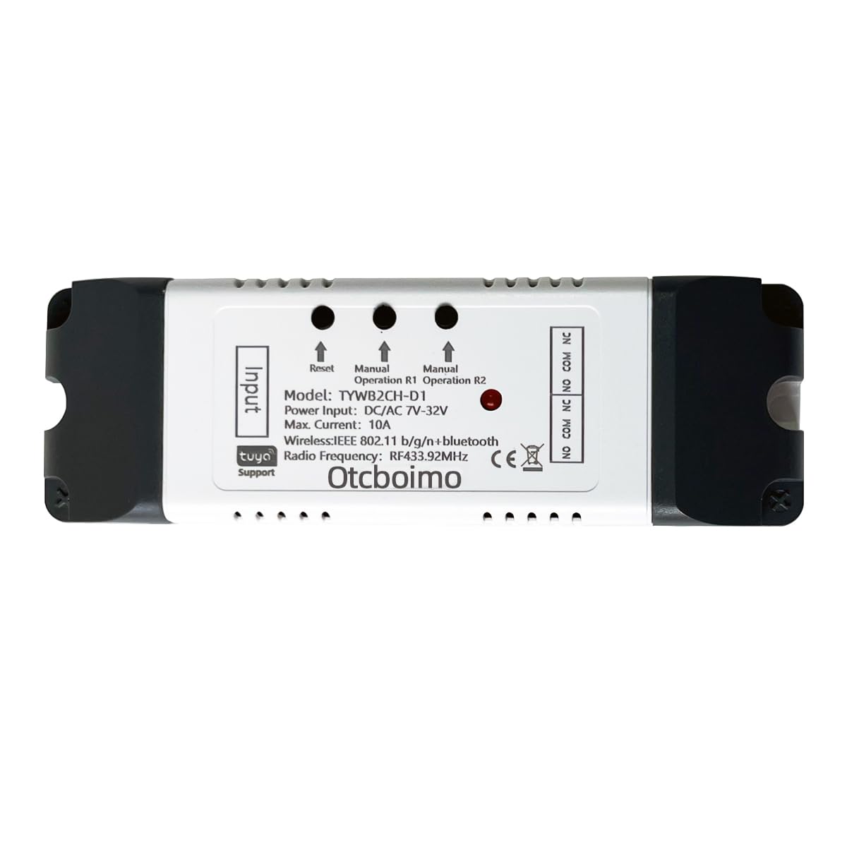 Tuya – Módulo de interruptor de relé inalámbrico WiFi inteligente, 2 canales ACDC 7-32VUSB 5V Smart Life, control remoto, contacto seco, interruptor