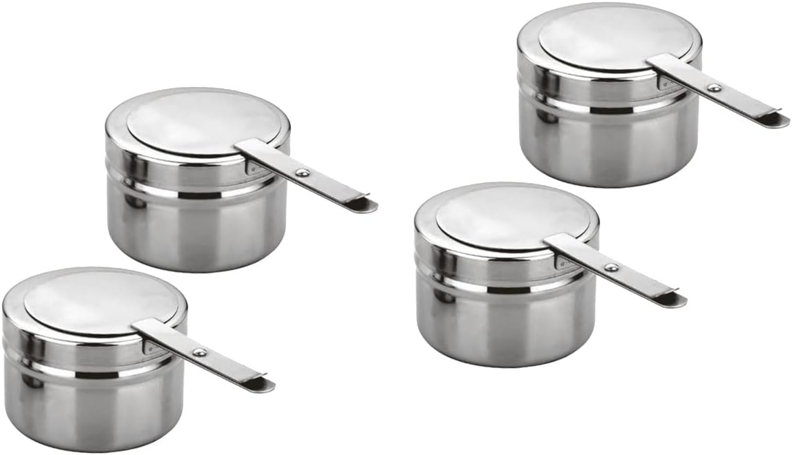 DOITOOL Soporte para latas de combustible de acero inoxidable, 4 unidades, latas de combustible para calentador de alimentos, soporte de combustible
