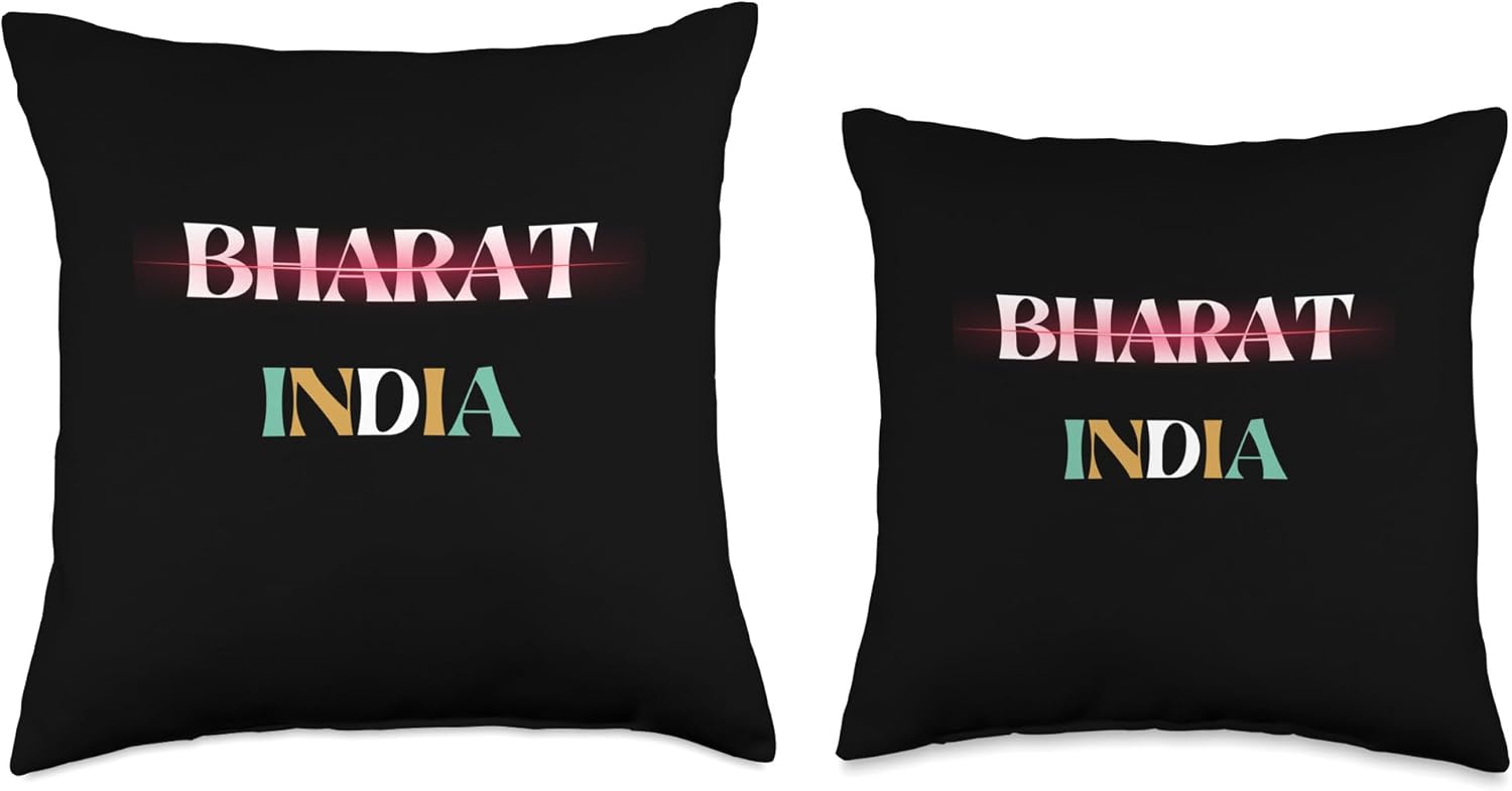 Bharat India Throw Pillow, 16×16, Multicolor
