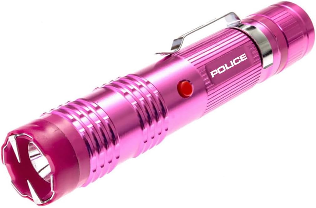 Police Stun Gun Burn Pepper Spray Combo para defensa personal – M12 Rosa