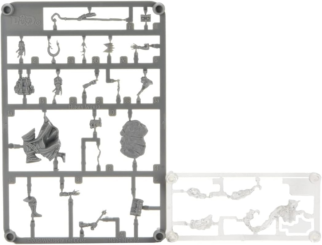 D&D Frameworks Human Wizard Male – Sin pintar y sin ensamblar