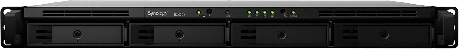 Synology Estación de montaje en rack NAS RS422+ de 4 bahías (sin discos), color negro