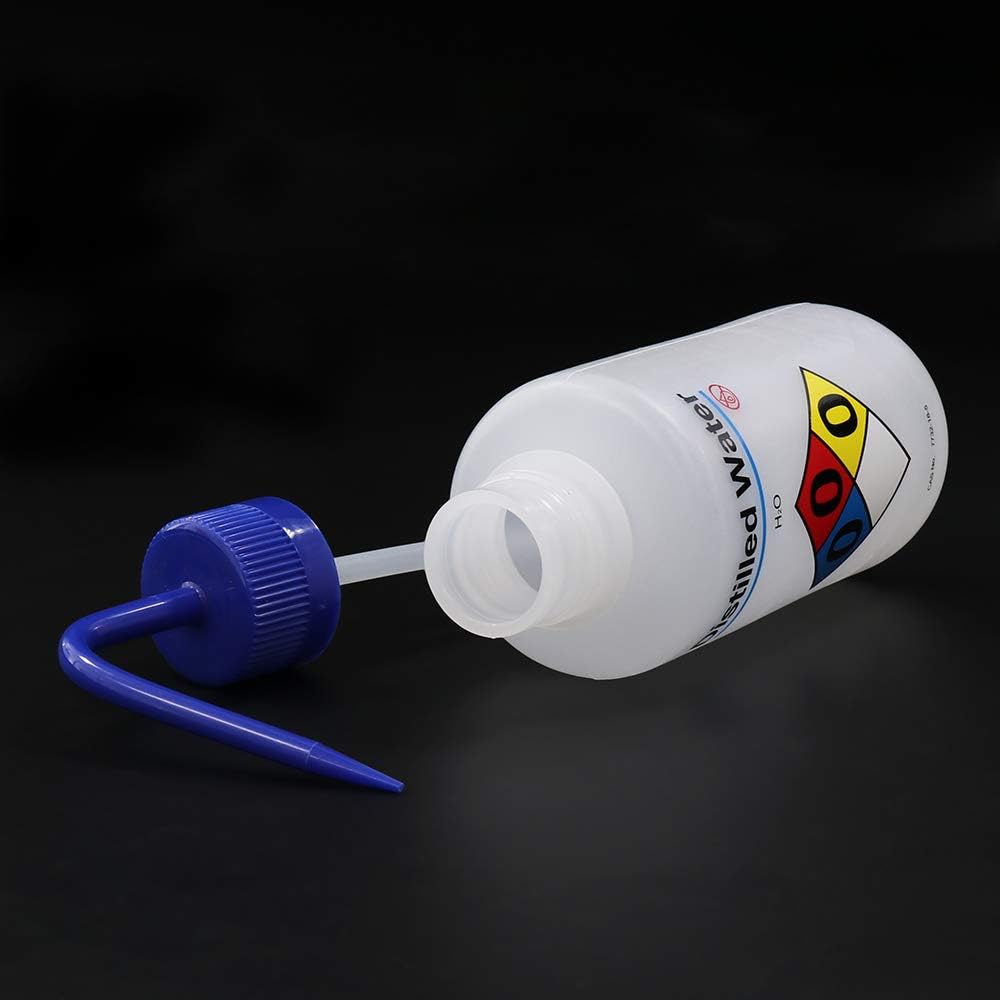 ULAB Juego de botellas de lavado científico, 1 de cada una para botellas de lavado de seguridad con ventilación automática de agua destilada y