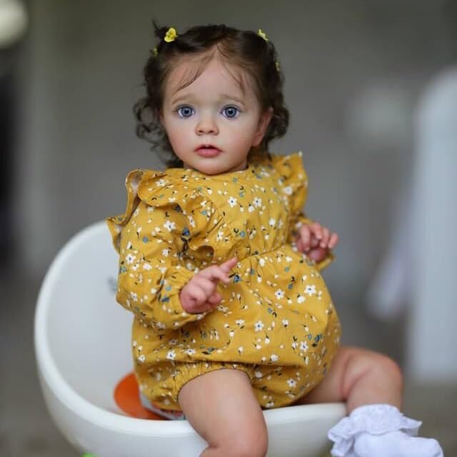Zero Pam Muñecas de bebé Reborn realistas de 24 pulgadas, muñecas Reborn de niña pequeña con peso 3D de piel real, muñeca de bebé realista que se