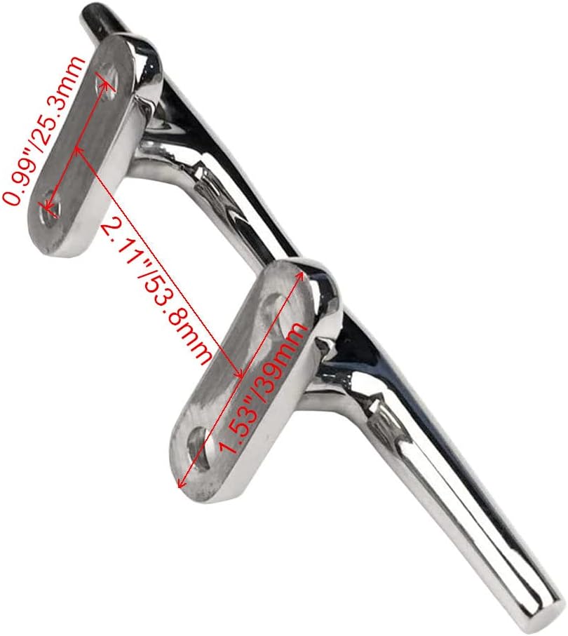 MIZUGIWA Boat Cleats 316 Stainless Steel Dock Cleats for Boat,4 Inch 5 Inch 6 Inch 8 Inch,Marine Cleats,Open Base Cleats,Rope Cleat with Fasteners