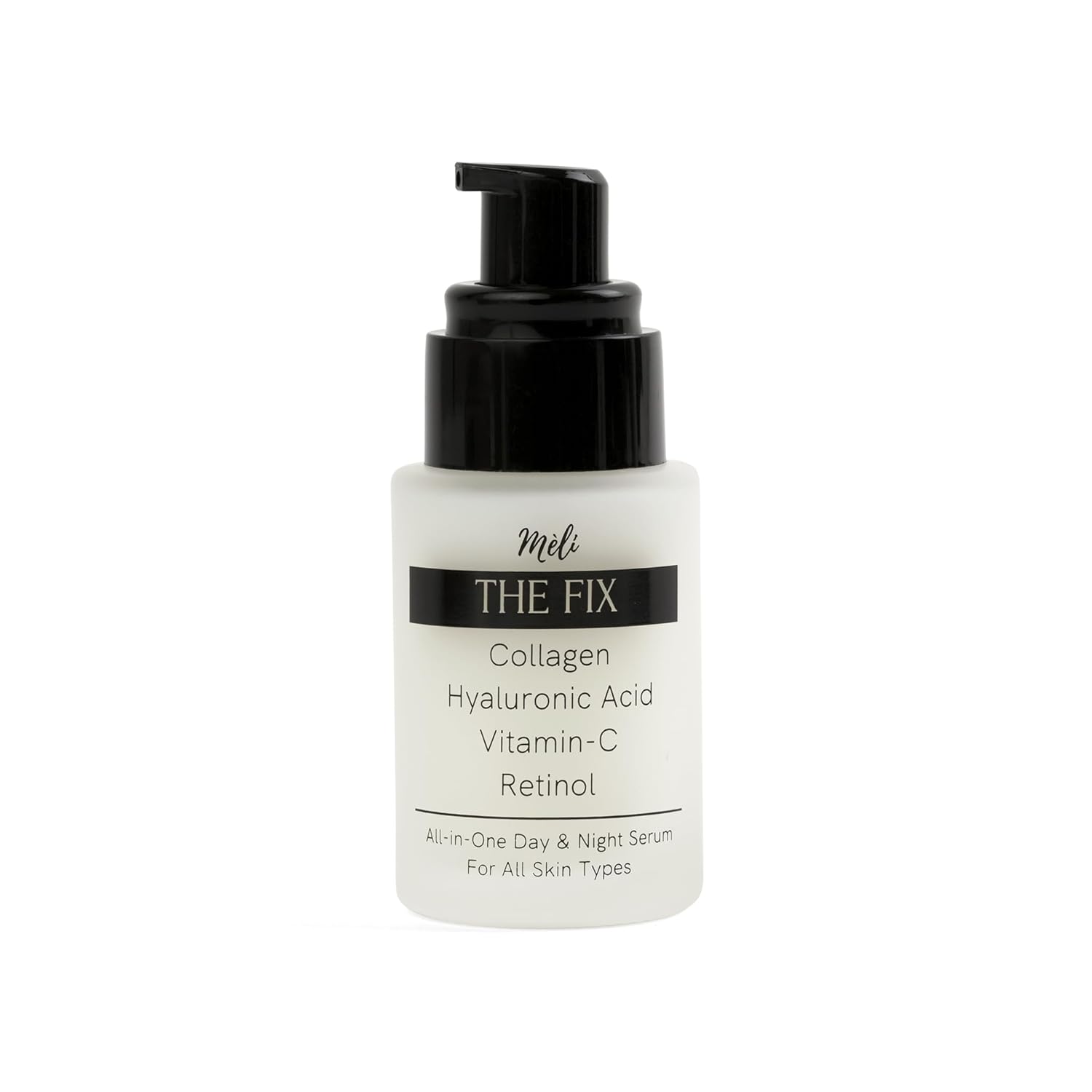The Fix 4 en 1 suero hidratante facial con colágeno, ácido hialurónico, vitamina C y retinol, fórmula antienvejecimiento día y noche para suavizar,