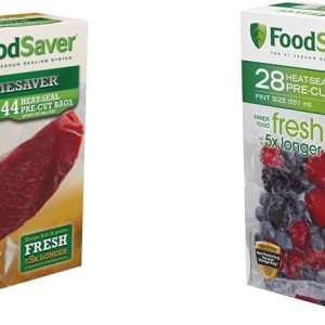 FoodSaver GameSaver – Bolsa de sellado al vacío de 1 cuarto de galón, 44 unidades y 1 pinta precortadas al vacío con construcción multicapa sin BPA FoodSaver GameSaver – Bolsa de sellado al vacío de 1 cuarto de galón, 44 unidades y 1 pinta precortadas al vacío con construcción multicapa sin BPA