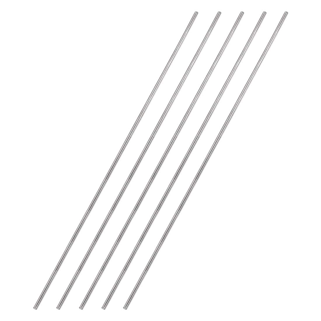 uxcell Varilla redonda sólida de acero inoxidable 304 de 0.079 in x 11.811 in para manualidades de bricolaje – 5 piezas