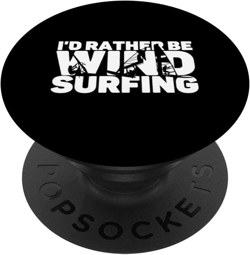 I’d Rather Be Windsurf Windsurf Board Rider Windsurfer PopSockets PopGrip intercambiables