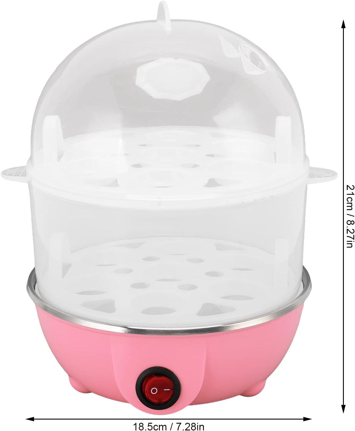 Olla rápida para huevos, olla eléctrica para huevos con capacidad para 14 huevos con taza medidora, caldera de huevos de polipropileno duradera con
