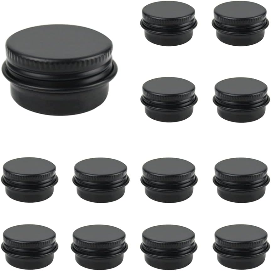 Latas redondas vacías de aluminio de metal de 0.18 oz0.2 fl oz, recipientes sellados para bálsamo labial, cosméticos, velas, salvamento, maquillaje,