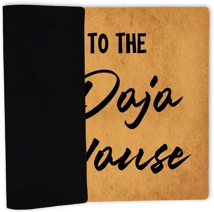 Welcome to The Mojo Dojo Casa – Tapete para puerta de entrada, divertido tapete de goma antideslizante para interiores y exteriores, 23.6 pulgadas