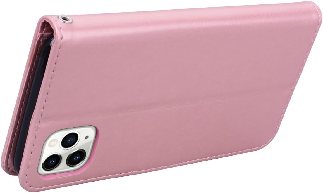 Funda para iPhone 11 Pro Max con tarjetero, iPhone 11 Pro Max, funda tipo cartera para mujeres y niñas, de piel sintética, magnética, compatible con