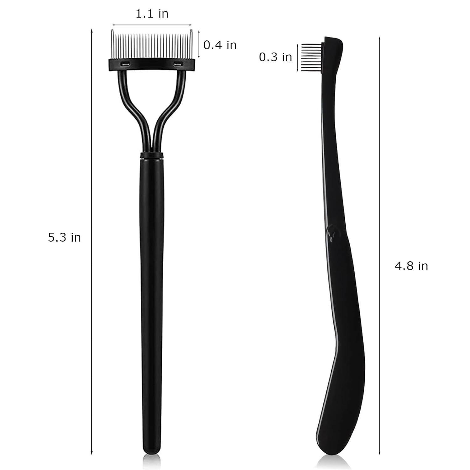 Corconess Peine de pestañas, 2 piezas, herramienta separadora de pestañas, peine de pestañas, separador de cepillo de pestañas con cubierta de peine
