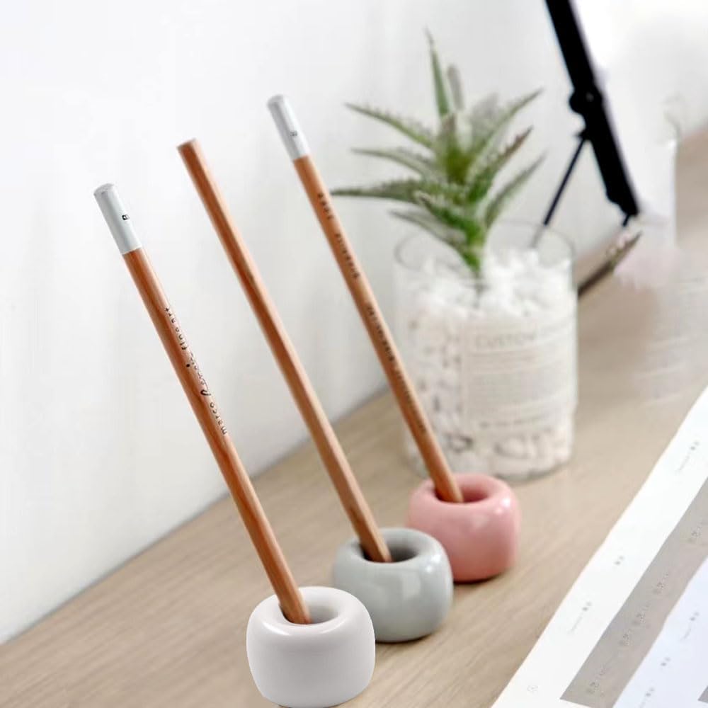 3 piezas Mini Cerámica Hecho a Mano Pareja Cepillo De Dientes Soporte Soporte De Cepillo De Dientes Solo Cerámica Para Baños Encimeras De Vanidad –