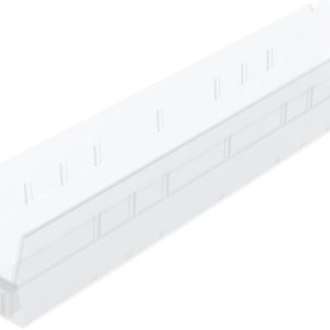 Akro-Mils 30124 – Caja de plástico para estantes anidados, (24 x 4 x 4 pulgadas), transparente, (paquete de 12) Akro-Mils 30124 – Caja de plástico para estantes anidados, (24 x 4 x 4 pulgadas), transparente, (paquete de 12)