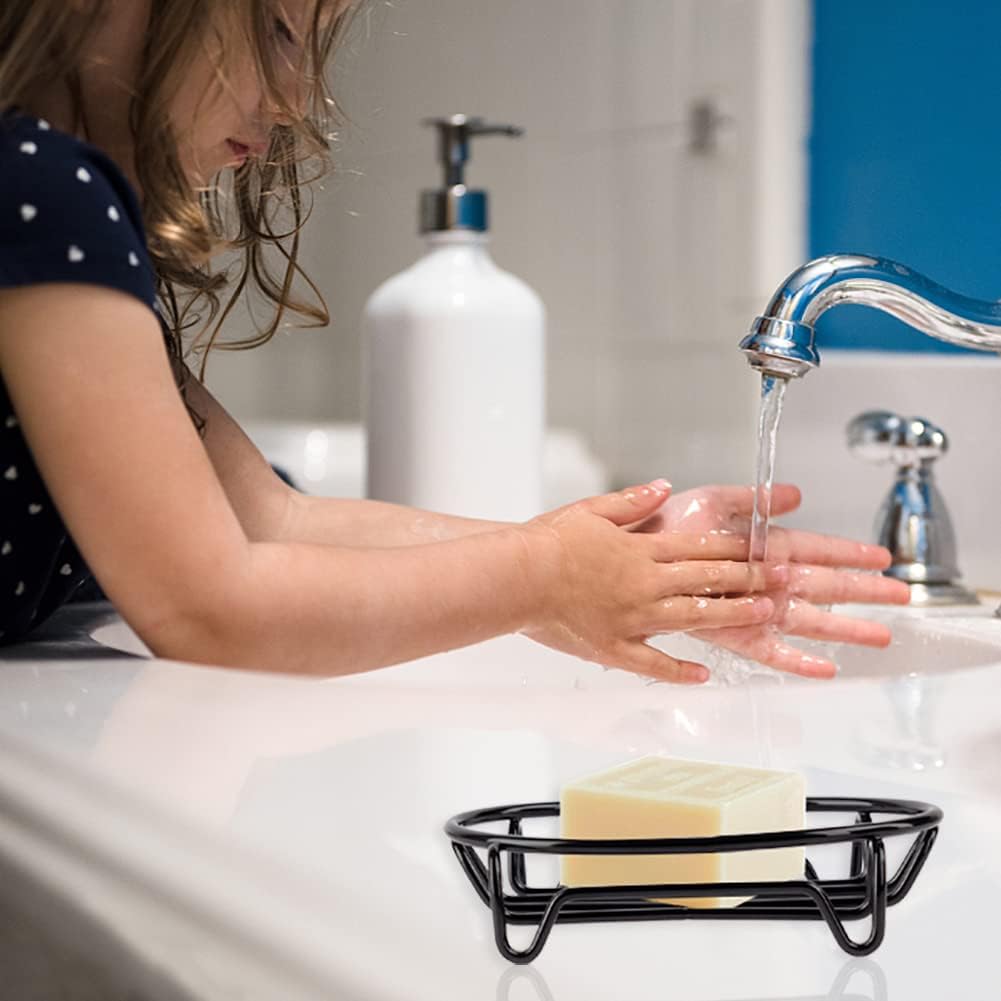 Jabonera en barra para ducha y baño, de acero inoxidable, autodrenante, para cocina, baño, fácil limpieza, mantiene el jabón seco, ovalado, negro, 1