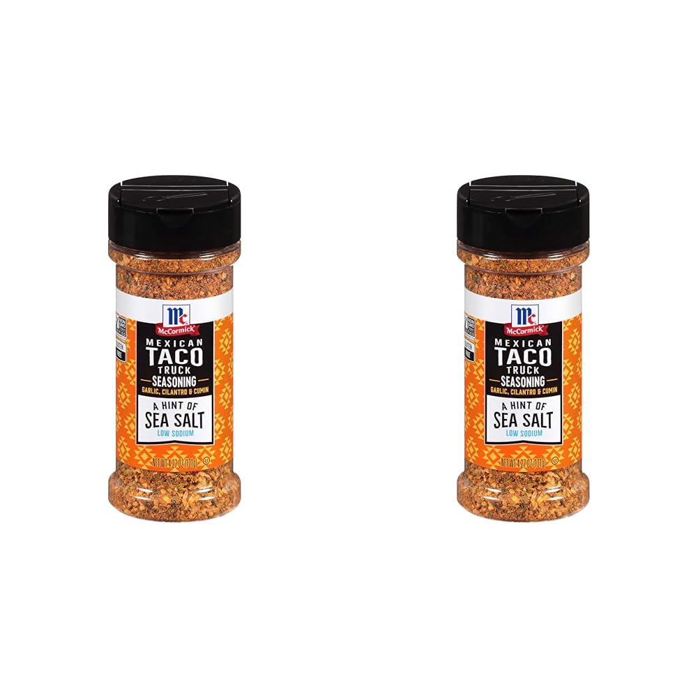McCormick A Hint of Sea Salt – Condimento mexicano para camiones de tacos, 4.27 onzas (paquete de 2)
