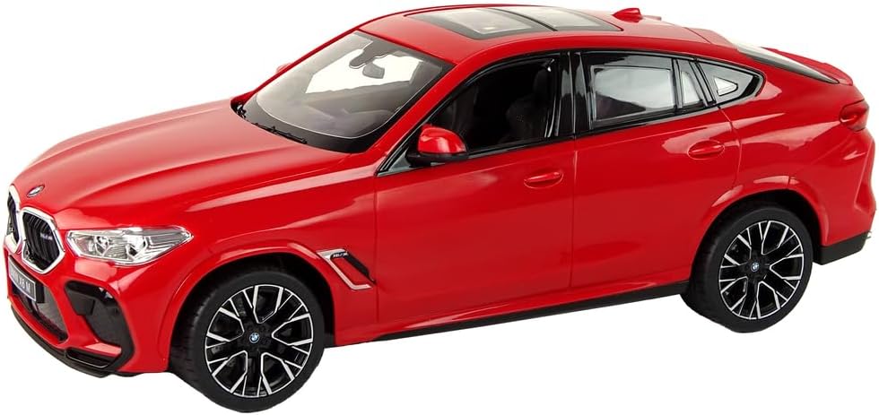 100 CLASSIC Coche de control remoto, auto de juguete de carreras a control remoto a escala 124, compatible con BMW X6 modelo vehículo para niños y