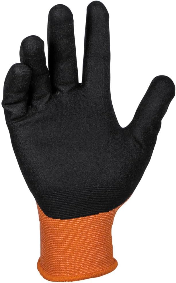 Klein Tools 60582 – Guantes de trabajo, guantes de punto resistentes a los cortes, ANSI A1, con revestimiento de nitrilo, nailon y elastano, aptos