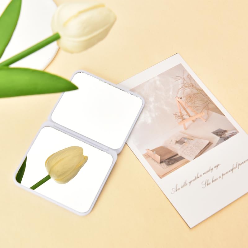 YangQian Espejo compacto para mujeres y niñas, espejo de bolsillo para mujeres, espejos de maquillaje con aumento para mujeres y niñas, espejo