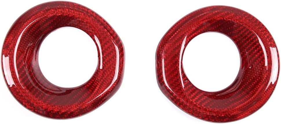 Anillo decorativo para bocina de puerta de automóvil, borde de fibra de carbono real, apto para Toyota Supra GR A90 A91 MK5 2019-2022, accesorios
