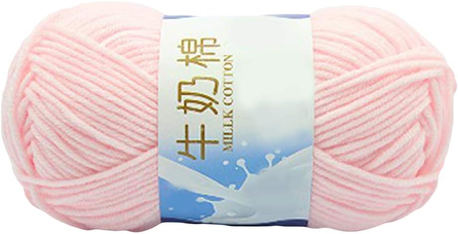 1.76 oz Mezcla de Algodón Crochet Tejer Ropa de Bebé Bufanda Sombrero Suéter Hilo de Lana Educación Juguete Almohada Negro