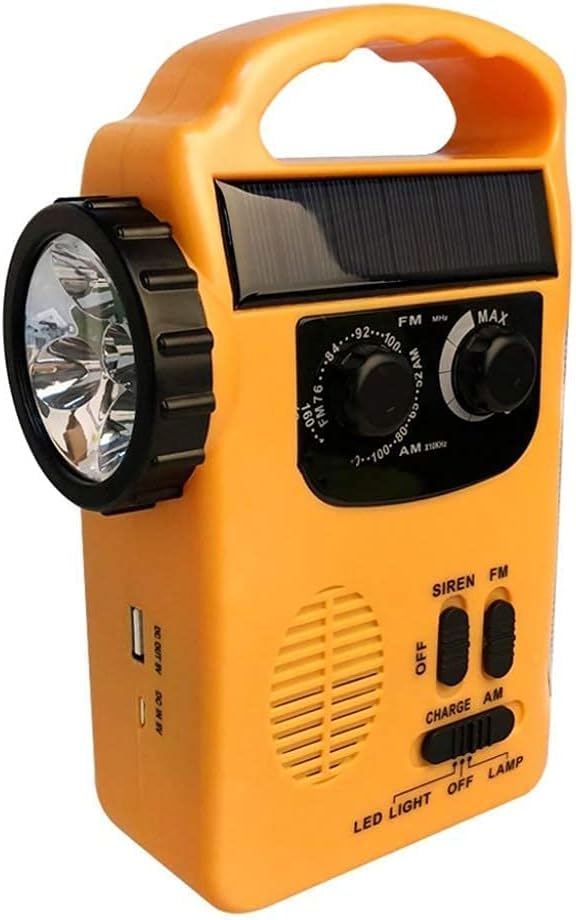 AMFM Radios Solar Crank NOAA Weather Radio for Emergency with AMFM Radio Flashlight Reading Lamp