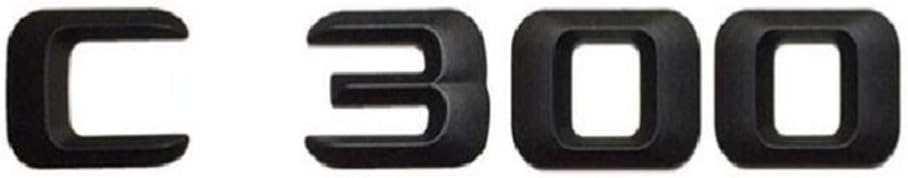 Matt Black” C 300″ coche tronco trasero letras palabra insignia emblema letra etiqueta etiqueta etiqueta etiqueta para Mercedes Benz C clase C300