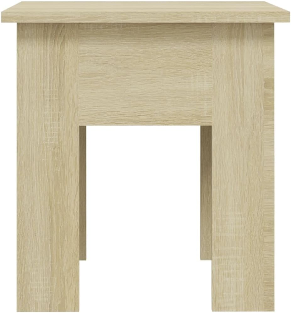 Mesa auxiliar, mesa de centro moderna, adecuada para sala de estar, oficina, balcón, estudio, sala de estar familiar, roble Sonoma de 15.7 x 15.7 x