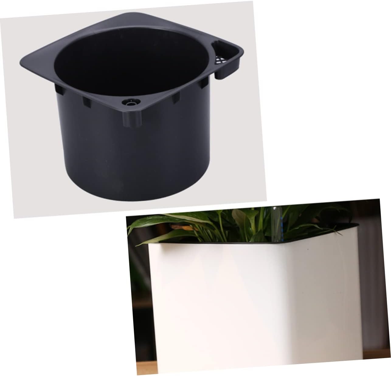 GANAZONO 4 unidades, 1 juego de macetas de riego automático, maceta hidropónica para plantas suculentas, macetas para plantas de interior, macetas