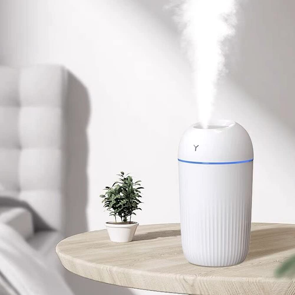 YinQin Mini humidificadores USB de 14.2 fl oz con 2 barras de filtro de repuesto de 7 colores, luz nocturna portátil de niebla fría, humidificador
