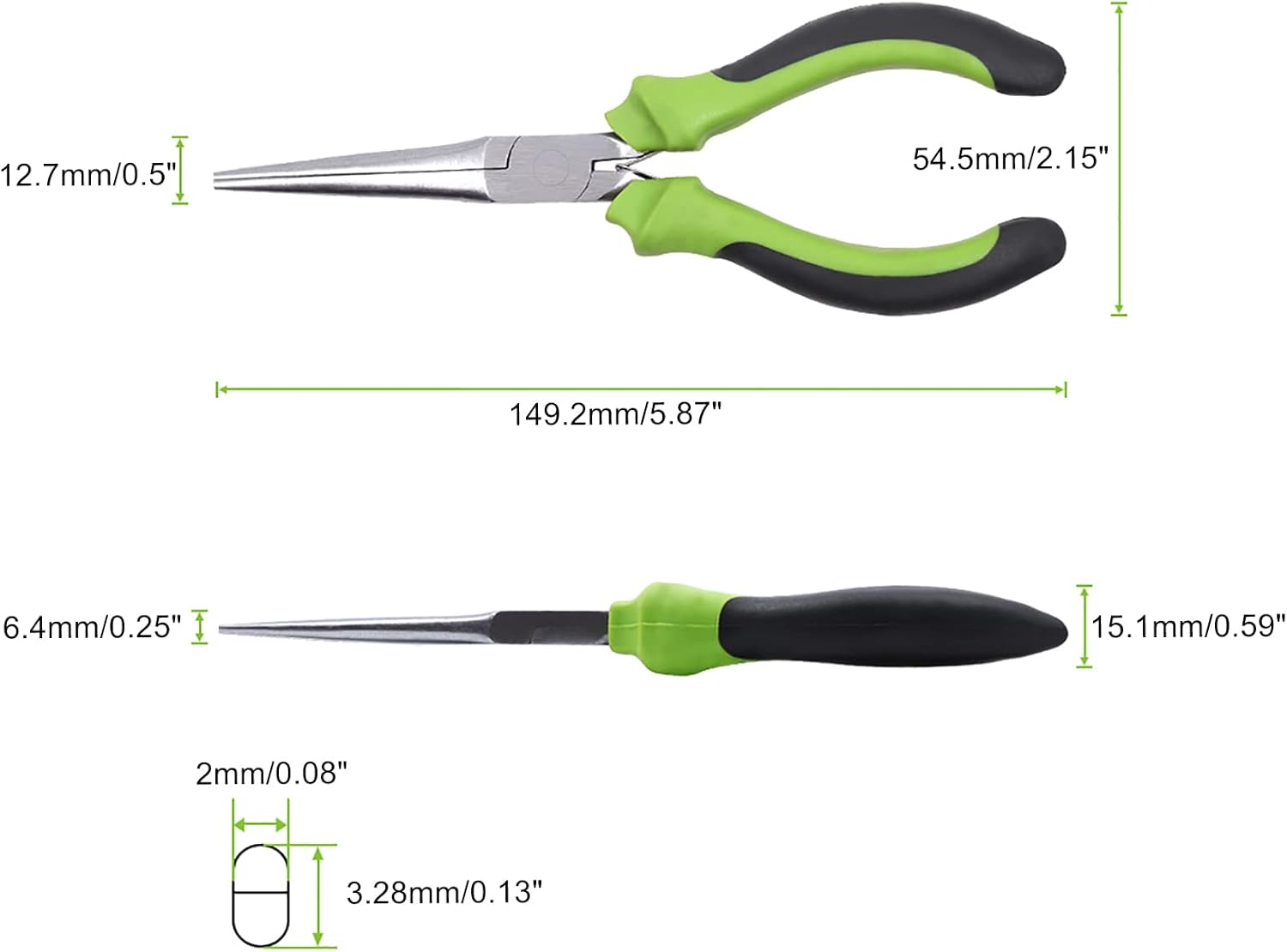 SPEEDWOX Mini alicates de punta de aguja de 6 pulgadas para hacer joyas, mandíbulas suaves, alicates finos extra largos, herramienta profesional,
